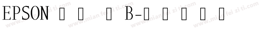 EPSON 太角 体B字体转换